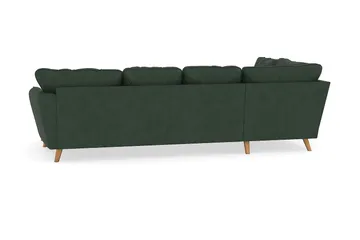Trend Lyx 4-sits Vänstervänd U-formad Soffa med Divan och Schäslong i Manchester - Mörkgrön - Products - Möbler - Soffa - U-soffa