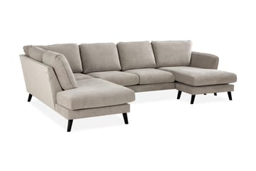 Trend Lyx 4-sits Vänstervänd U-formad Soffa med Divan och Schäslong i Tyg - Beige - Products - Möbler - Soffa - U-soffa