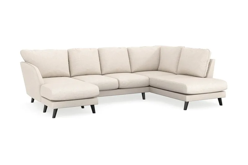 Trend Lyx 4-sits Vänstervänd U-formad Soffa med Divan och Schäslong i Tyg - Beige - Products - Möbler - Soffa - U-soffa