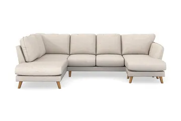 Trend Lyx 4-sits Vänstervänd U-formad Soffa med Divan och Schäslong i Tyg