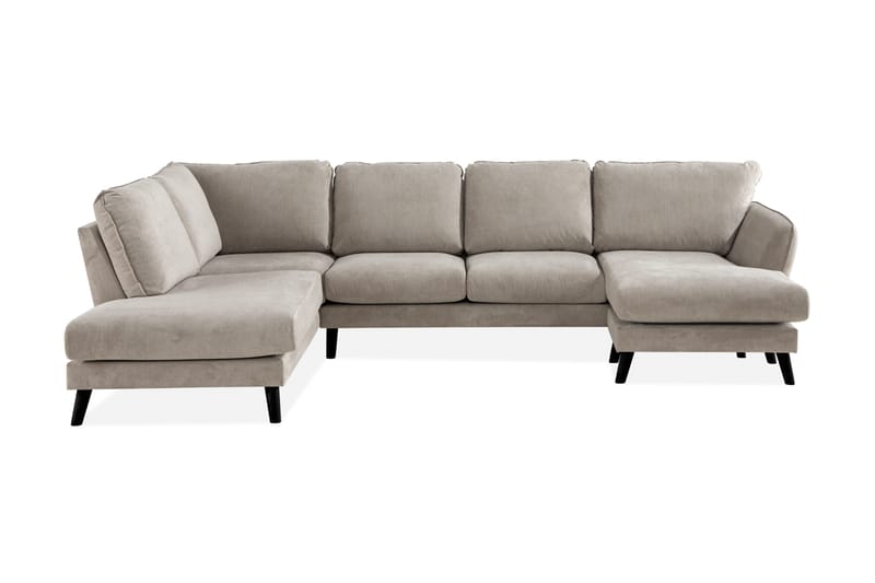 Trend Lyx 4-sits Vänstervänd U-formad Soffa med Divan och Schäslong i Tyg - Beige - Products - Möbler - Soffa - U-soffa