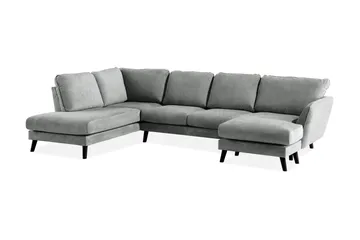 Trend Lyx 4-sits Vänstervänd U-formad Soffa med Divan och Schäslong i Tyg - Grå - Products - Möbler - Soffa - U-soffa