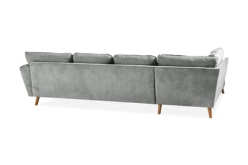 Trend Lyx 4-sits Vänstervänd U-formad Soffa med Divan och Schäslong i Tyg - Grå - Products - Möbler - Soffa - U-soffa