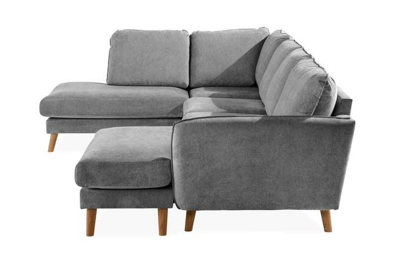 Trend Lyx 4-sits Vänstervänd U-formad Soffa med Divan och Schäslong i Tyg - Grå - Products - Möbler - Soffa - U-soffa