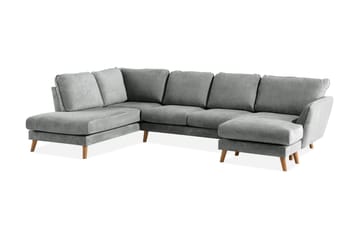 Trend Lyx 4-sits Vänstervänd U-formad Soffa med Divan och Schäslong i Tyg - Grå - Products - Möbler - Soffa - U-soffa