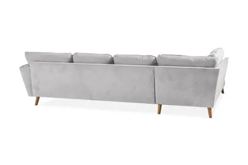 Trend Lyx 4-sits Vänstervänd U-formad Soffa med Divan och Schäslong i Tyg - Ljusgrå - Products - Möbler - Soffa - U-soffa