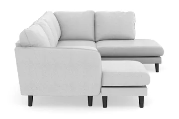 Trend Lyx 4-sits Vänstervänd U-formad Soffa med Divan och Schäslong i Tyg - Ljusgrå - Products - Möbler - Soffa - U-soffa