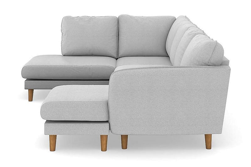 Trend Lyx 4-sits Vänstervänd U-formad Soffa med Divan och Schäslong i Tyg - Ljusgrå - Products - Möbler - Soffa - U-soffa