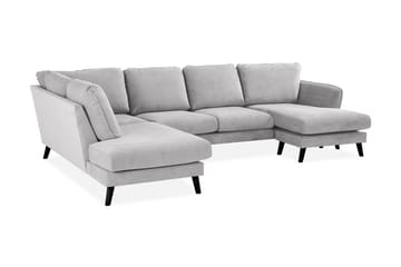 Trend Lyx 4-sits Vänstervänd U-formad Soffa med Divan och Schäslong i Tyg - Ljusgrå - Products - Möbler - Soffa - U-soffa