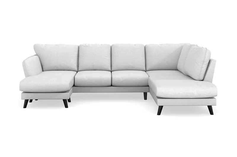 Trend Lyx 4-sits Vänstervänd U-formad Soffa med Divan och Schäslong i Tyg - Ljusgrå - Products - Möbler - Soffa - U-soffa