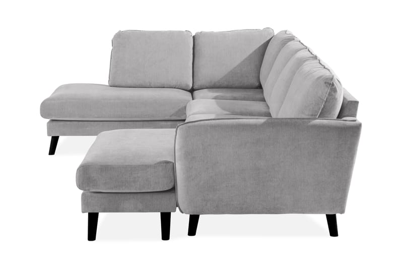 Trend Lyx 4-sits Vänstervänd U-formad Soffa med Divan och Schäslong i Tyg - Ljusgrå - Products - Möbler - Soffa - U-soffa