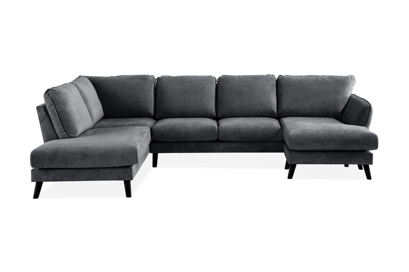 Trend Lyx 4-sits Vänstervänd U-formad Soffa med Divan och Schäslong i Tyg - Mörkgrå - Products - Möbler - Soffa - U-soffa