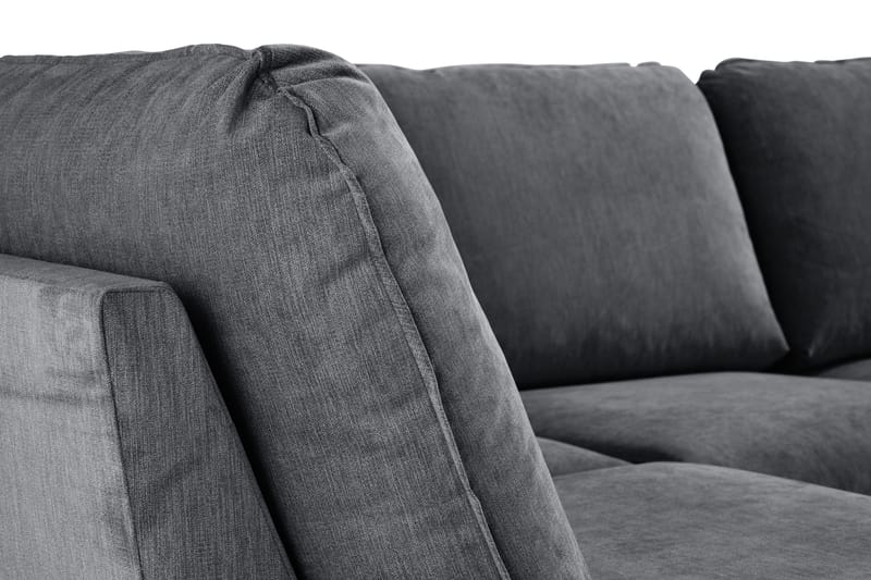 Trend Lyx 4-sits Vänstervänd U-formad Soffa med Divan och Schäslong i Tyg - Mörkgrå - Products - Möbler - Soffa - U-soffa
