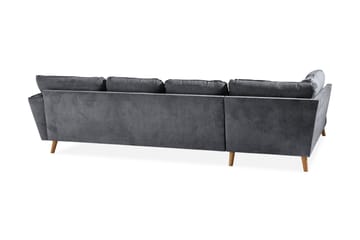 Trend Lyx 4-sits Vänstervänd U-formad Soffa med Divan och Schäslong i Tyg - Mörkgrå - Products - Möbler - Soffa - U-soffa
