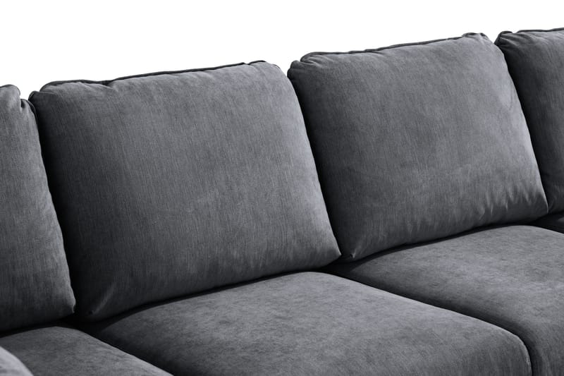 Trend Lyx 4-sits Vänstervänd U-formad Soffa med Divan och Schäslong i Tyg - Mörkgrå - Products - Möbler - Soffa - U-soffa