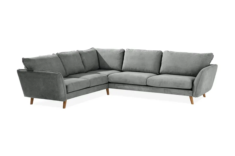 Trend Lyx 6-sits Vändbar L-formad Hörnsoffa i Tyg - Grå - Products - Möbler - Soffa - Hörnsoffa
