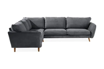 Trend Lyx 6-sits Vändbar L-formad Hörnsoffa i Tyg - Mörkgrå - Products - Möbler - Soffa - Hörnsoffa