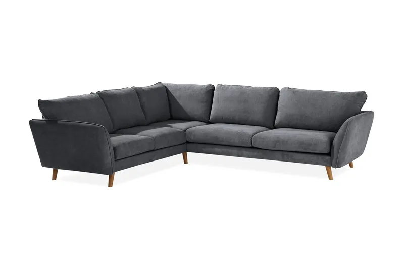 Trend Lyx 6-sits Vändbar L-formad Hörnsoffa i Tyg - Mörkgrå - Products - Möbler - Soffa - Hörnsoffa