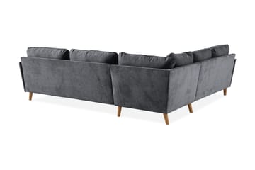 Trend Lyx Hörnsoffa Vändbar - Mörkgrå/Ek - Products - Möbler - Soffa - Hörnsoffa