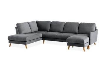 Trend Lyx U-soffa med Divan Höger - Mörkgrå/Ek - Products - Möbler - Soffa - U-soffa