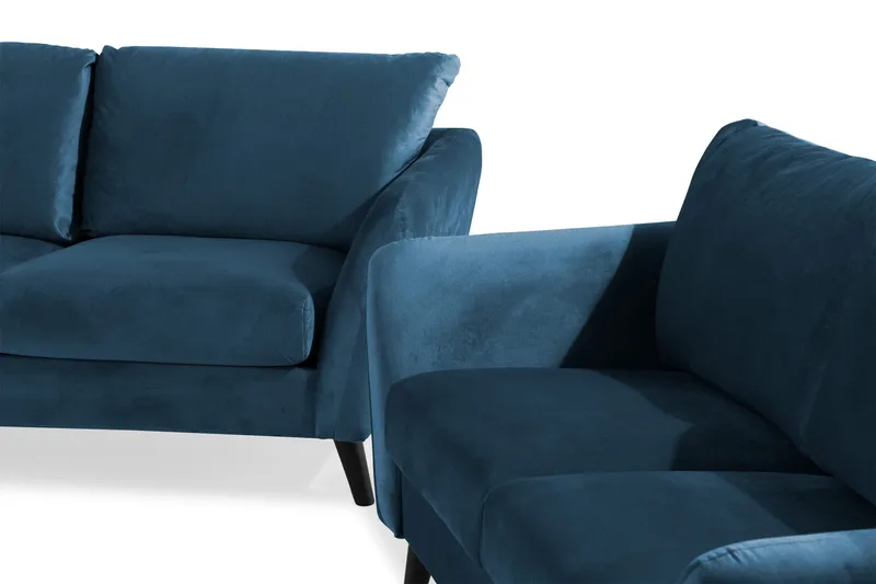Trend Soffgrupp 3-sits + 2-sits Sammetssoffa - Blå - Products - Möbler - Soffa - Soffgrupp