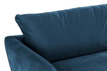 Trend Soffgrupp 3-sits + 2-sits Soffa + Fåtölj + Fotpall i Sammet - Blå - Products - Möbler - Soffa - Soffgrupp
