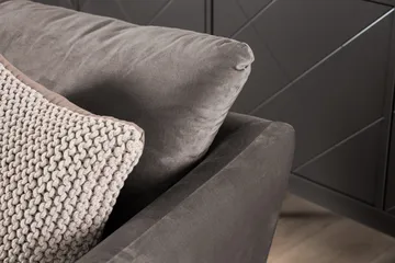Trend Soffgrupp 3-sits + 2-sits Soffa + Fåtölj + Fotpall i Sammet - Brun - Products - Möbler - Soffa - Soffgrupp