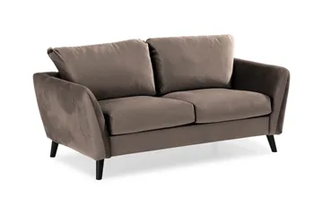 Trend Soffgrupp 3-sits + 2-sits Soffa + Fåtölj + Fotpall i Sammet - Brun - Products - Möbler - Soffa - Soffgrupp