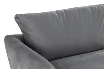 Trend Soffgrupp 3-sits + 2-sits Soffa + Fåtölj + Fotpall i Sammet - Ljusgrå - Products - Möbler - Soffa - Soffgrupp