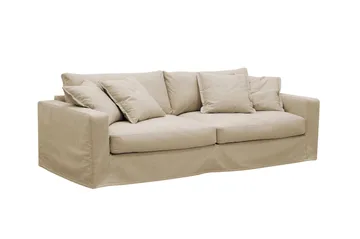 Valencia Extra Djup 3-sits soffa + fåtölj med avtagbar och tvättbar klädsel - Beige - Products - Möbler - Soffa - Soffgrupp