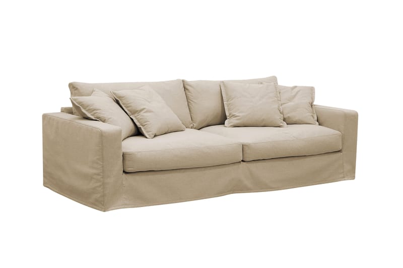 Valencia Extra Djup 3-sits soffa + fåtölj med avtagbar och tvättbar klädsel - Beige - Products - Möbler - Soffa - Soffgrupp