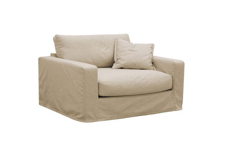 Valencia Extra Djup 3-sits soffa + fåtölj med avtagbar och tvättbar klädsel - Beige - Products - Möbler - Soffa - Soffgrupp