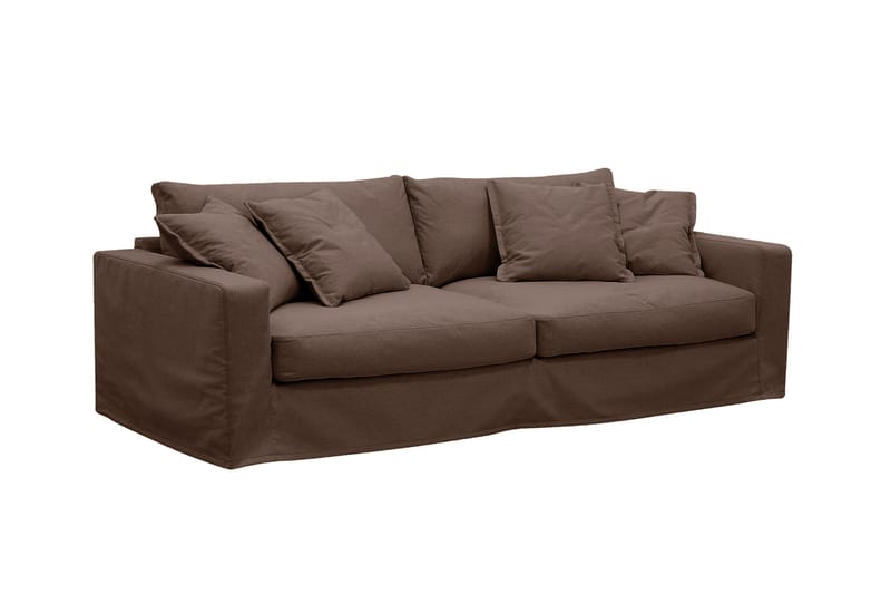 Valencia Extra Djup 3-sits soffa + fåtölj med avtagbar och tvättbar klädsel - Mörkbrun - Products - Möbler - Soffa - Soffgrupp