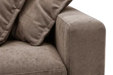 Valencia Extra Djup 3-sits Soffa i Chenille - Mörkbrun - Products - Möbler - Soffa - 3 sits soffa