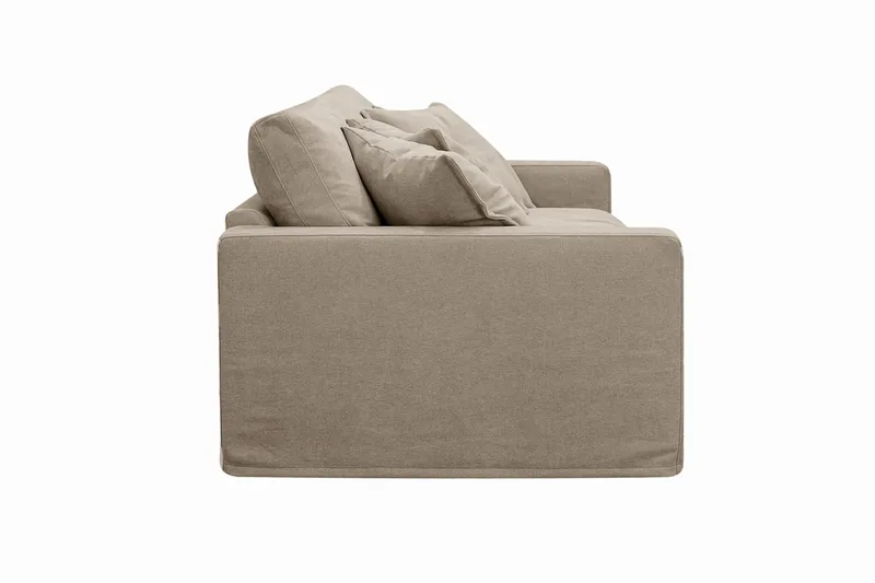 Valencia Extra Djup 3-sits Soffa med avtagbar och tvättbar klädsel - Brun - Products - Möbler - Soffa - 3 sits soffa