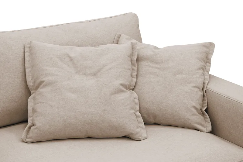 Valencia Extra Djup 3-sits Soffa med avtagbar och tvättbar klädsel - Ljusbrun - Products - Möbler - Soffa - 3 sits soffa