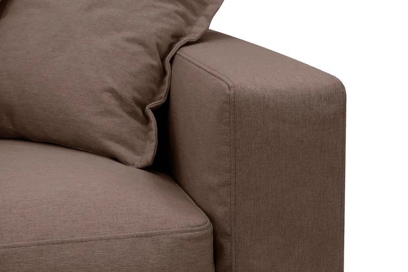 Valencia Extra Djup 3-sits Soffa med avtagbar och tvättbar klädsel - Mörkbrun - Products - Möbler - Soffa - 3 sits soffa