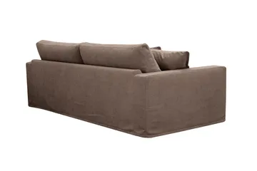 Valencia Extra Djup 3-sits Soffa med avtagbar och tvättbar klädsel - Mörkbrun - Products - Möbler - Soffa - 3 sits soffa