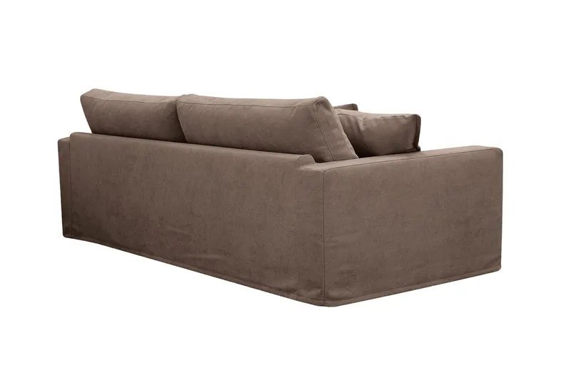 Valencia Extra Djup 3-sits Soffa med avtagbar och tvättbar klädsel - Mörkbrun - Products - Möbler - Soffa - 3 sits soffa