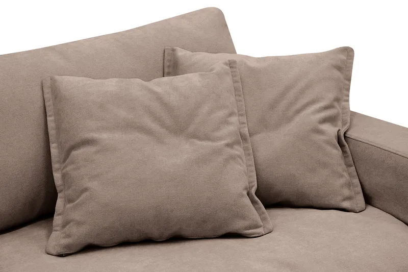 Valencia Extra Djup 3-sits Soffa med avtagbar och tvättbar klädsel - Mörkbrun - Products - Möbler - Soffa - 3 sits soffa