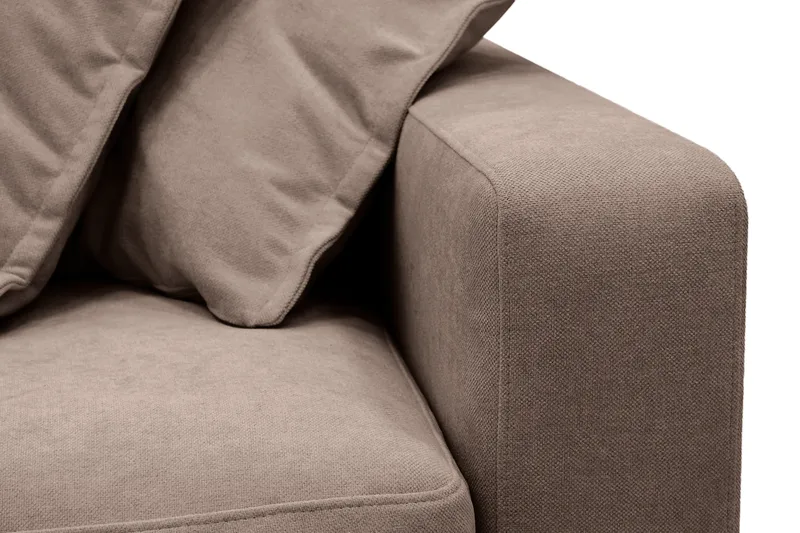 Valencia Extra Djup 3-sits Soffa med avtagbar och tvättbar klädsel - Mörkbrun - Products - Möbler - Soffa - 3 sits soffa