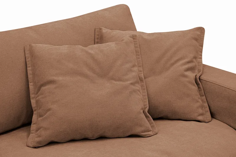 Valencia Extra Djup 3-sits Soffa med avtagbar och tvättbar klädsel - Rostbrun - Products - Möbler - Soffa - 3 sits soffa