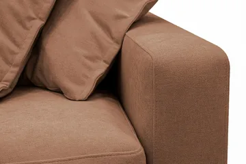 Valencia Extra Djup 3-sits Soffa med avtagbar och tvättbar klädsel - Rostbrun - Products - Möbler - Soffa - 3 sits soffa