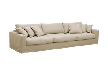 Valencia Extra Djup 5-sits soffa + fåtölj med avtagbar och tvättbar klädsel - Beige - Products - Möbler - Soffa - Soffgrupp