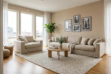 Valencia Extra Djup 5-sits soffa + fåtölj med avtagbar och tvättbar klädsel - Beige - Products - Möbler - Soffa - Soffgrupp