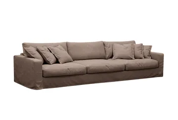Valencia Extra Djup 5-sits soffa + fåtölj med avtagbar och tvättbar klädsel - Mörkbrun - Products - Möbler - Soffa - Soffgrupp