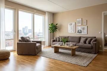 Valencia Extra Djup 5-sits soffa + fåtölj med avtagbar och tvättbar klädsel - Mörkbrun - Products - Möbler - Soffa - Soffgrupp