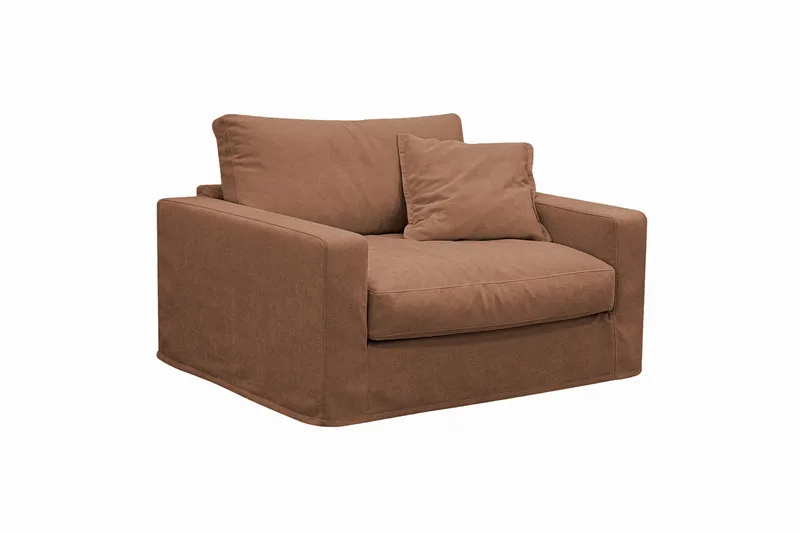 Valencia Extra Djup 5-sits soffa + fåtölj med avtagbar och tvättbar klädsel - Rödbrun - Products - Möbler - Soffa - Soffgrupp