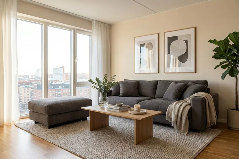 Valencia Soffgrupp Extra Djup 3-sits Soffa + Fotpall - Brun - Products - Möbler - Soffa - Hörnsoffa