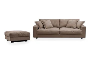 Valencia Soffgrupp Extra Djup 3-sits Soffa + Fotpall i Chenille